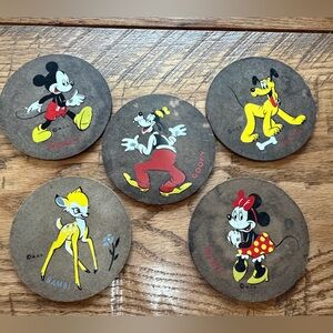 Rare, Vintage Disney Character Coasters Set